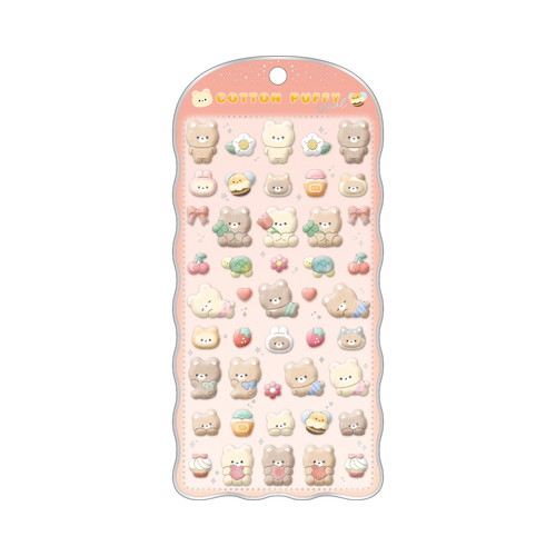#クラックス ステッカー コットンパフィーシール  クマ 135608