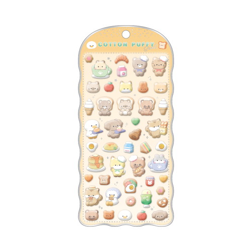 #クラックス ステッカー コットンパフィーシール  パン 135610