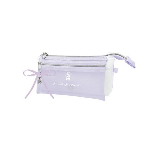 #クラックス 収納用品 カラーパターンペンケース  パープルパターン 136647