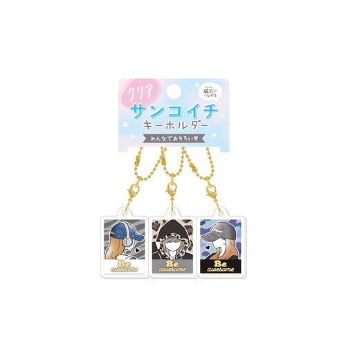 #クラックス 身辺雑貨 クリアサンコイチキーホルダー  グランジガールズ 138838