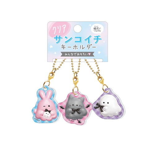 #クラックス 身辺雑貨 オバケーヌクリアサンコイチキーホルダー  チェック 138912