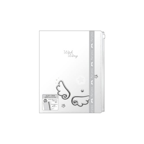 #クラックス ファイリング用品 メタリックライクロゴ･クリアファイル テープ付･6P ウィッシュウ 139189