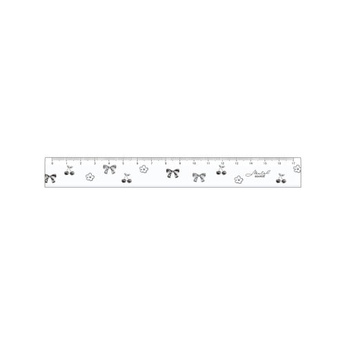#クラックス 筆記関連小物 メタリックライクスリム定規 17cm メタルモチーフ 139190