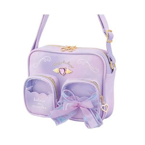 #クラックス 身辺雑貨 ジュニア合皮ミニショルダーバッグ  パープル･ニコポケ 139504