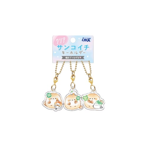 #クラックス 身辺雑貨 クリアサンコイチキーホルダー  マネッコライフ･パン 141067