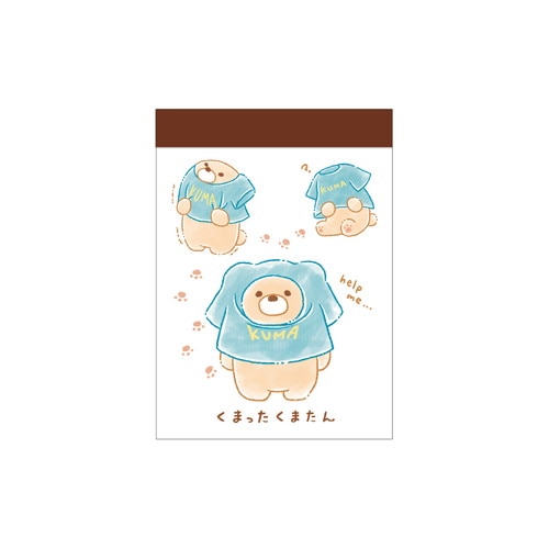 #クラックス メモ帳 ミニメモ  クマッタクマタン 143292