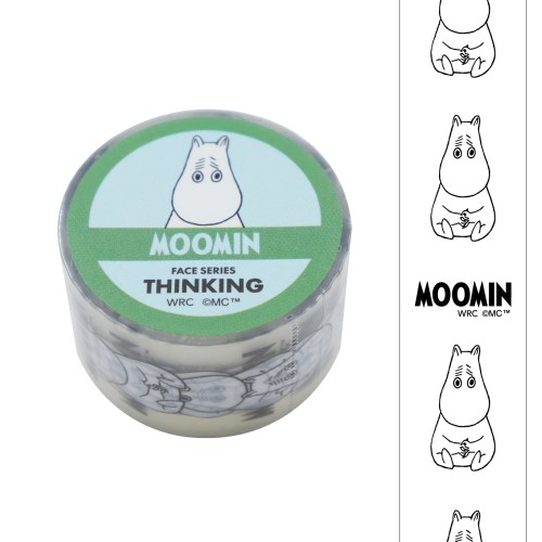#ワールドクラフト(国内販売のみ） クラフト用品 ムーミンフェイスクリアテープ 幅25mm×3m THINKING MOF-CT-404