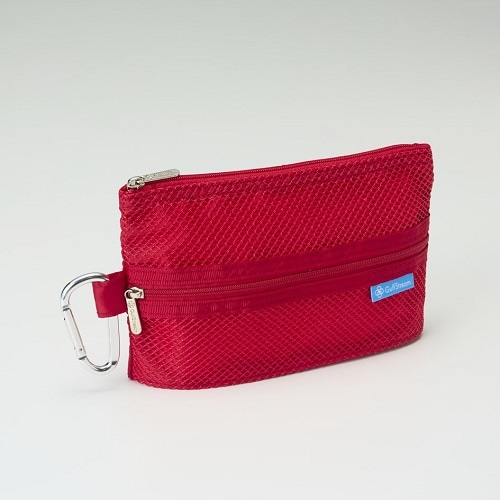 #ガルフストリーム メッシュケース メッシュ＆ジップマルチケースミニ カラビナ付 レッド MMC-MN-02