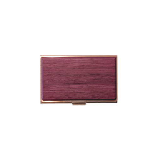 #ガルフストリーム シャンパンゴールドステンレス名刺入  パープルハート SME-SGLD-PUH