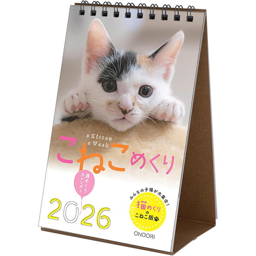 #中央経済社 卓上カレンダー こねこめくり2026   CK-C26-03