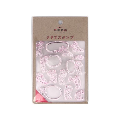 #komamono スタンプ ビビッと！鳥獣戯画クリアスタンプ  うさぎ KO906019