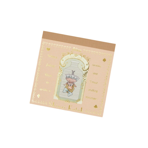 #木野瀬印刷(国内販売のみ) Shinzi Katoh ブロックメモ  アリス DRINK ME BM-01036
