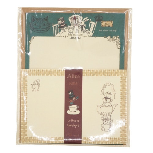 #木野瀬印刷(国内販売のみ) Shinzi Katoh レターセット  アリス MAD TEA PARTY LS-01068