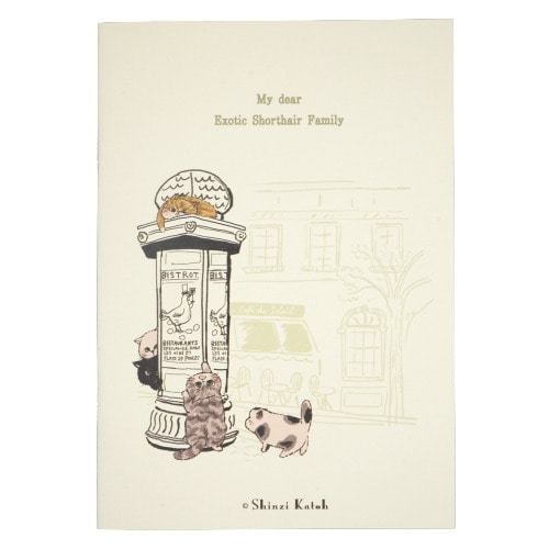 #木野瀬印刷  ノートA5 My dear cats A5 48ページ paris NT-01088