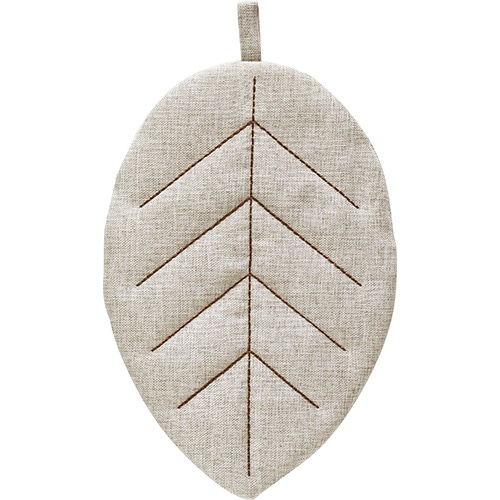 #エルコミューン キッチン雑貨 リーフポットマット  Beige KIN-002