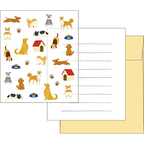 #エルコミューン レター ハッテ レターセット  Dog LTS-120