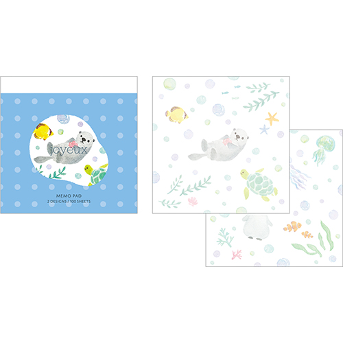 #エルコミューン メモ帳 ジョワイユ･メモパッド  アクアリウム JYX-018