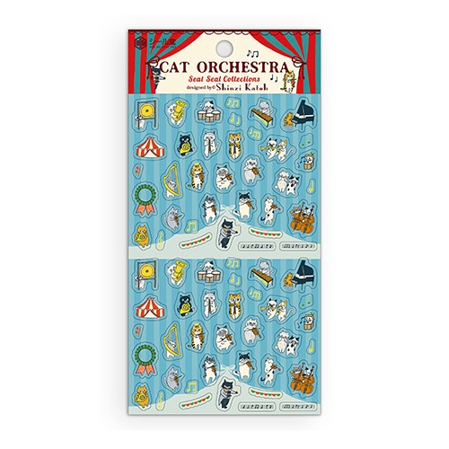 #シール堂 シール シートシール  CAT ORCHESTRA ks-ss-10016