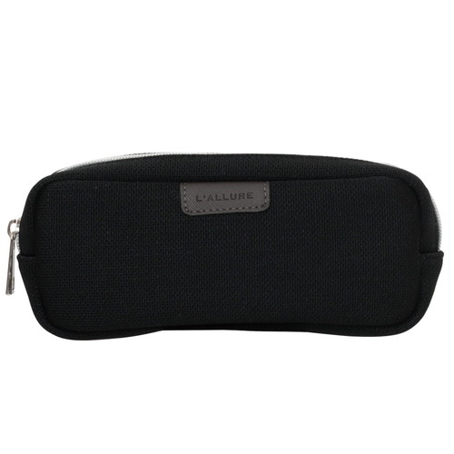 #ラボクリップ OA関連小物 ラリュール･スリムケーブルポーチ メッシュポケット付 スモーキーブラック A26-LLCP-BK