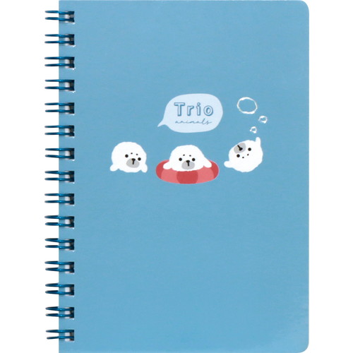 #ラボクリップ ノート トリオ水族館･ノート A6･7mm横罫･160P ゴマフアザラシ B26-TRNT-GA