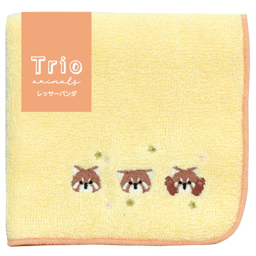 #ラボクリップ 身辺雑貨 トリオ･タオルハンカチ  レッサーパンダ TRTH01-LP