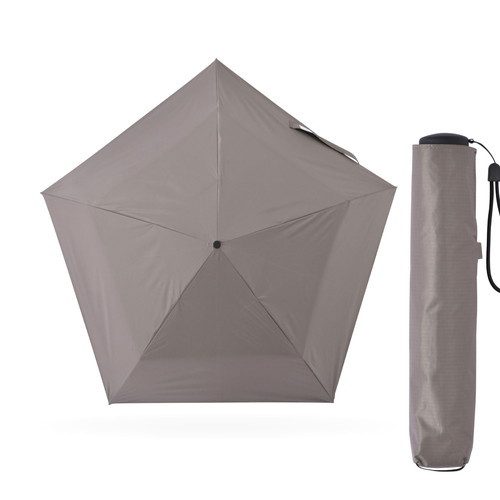 #アンベル 晴雨兼用型折りたたみ傘 HEATBLOCK pentagon 親骨サイズ50cm Taupe A1572