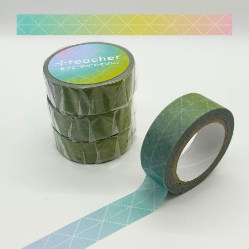 #+teacherマスキングテープ 整えて貼れるマスキングテープ GRADATION GRADATION MST-03