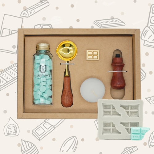 #インターアクト 筆記関連小物 HAPPYMT･チョコレートワックスビーズセット 　  ミントチョコ WS-SET-CH-MT