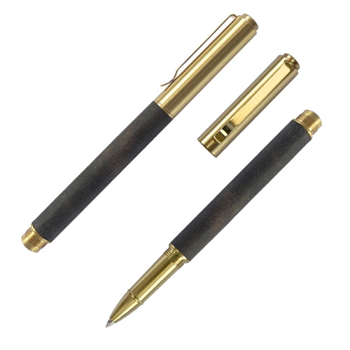 #インターアクト ボールペン ハンドスクリプト･レトロブラス･ローラーボール 0.6mm ダークブラウン 9S643SRP-BR8