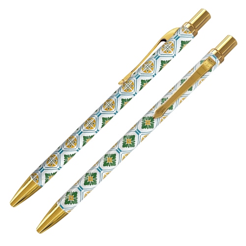#インターアクト ボールペン IWIレトロ･ゲルインクボールペン･オールド台湾タイル 0.5mm 菊の錦繍 3H921-TILES FF