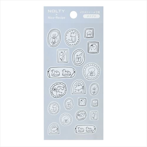 #日本能率協会(国内販売のみ） シール NOLTYイラストシール・ニコレシピコラボ  ガクブチ NNS1001