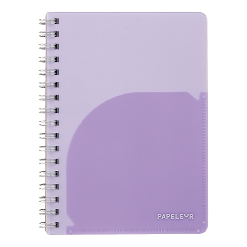 #キョクトウ・アソシエイツ ノート パペルール･Ｗリングノート A6 パープルパープル PT111PU
