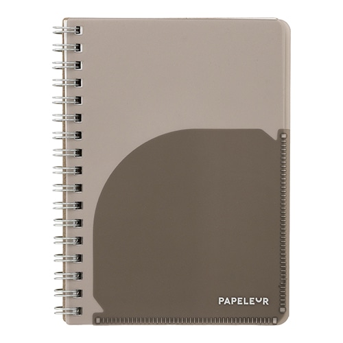 #キョクトウ・アソシエイツ ノート パペルール･Ｗリングノート A6 グレー PT111GR