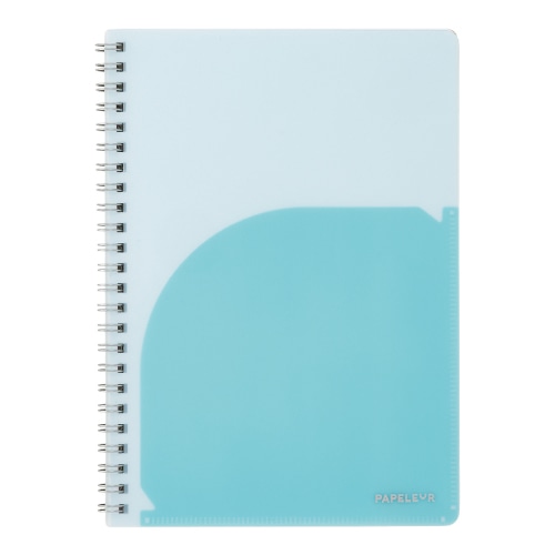 #キョクトウ・アソシエイツ ノート パペルール･Ｗリングノート A5 ライトブルー PT112LB
