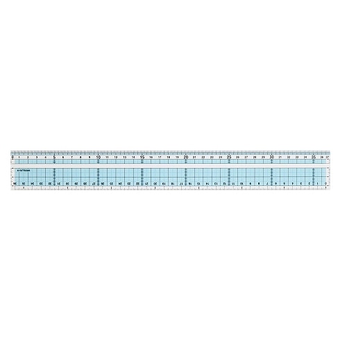 #クツワ 筆記関連小物 つや消し直線定規 37cm  KB049