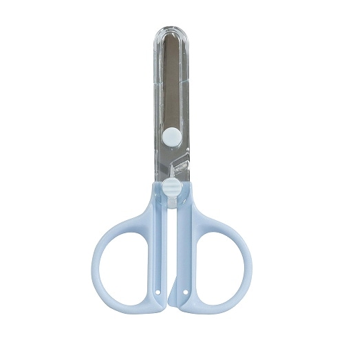 #クツワ 事務小物 キャップ一体コンパクトはさみ 左手用  SS124L