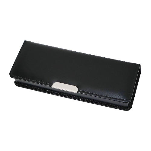 #クツワ 収納用品 クラリーノ製コンパクト筆入  ブラック CB303BK