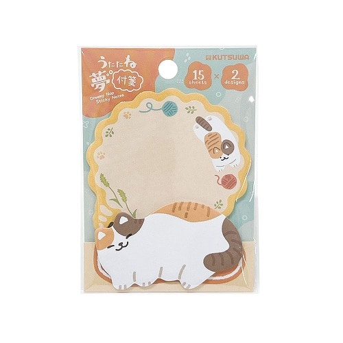 #クツワ 付箋 うたたね夢付箋  ミケネコ SC251A