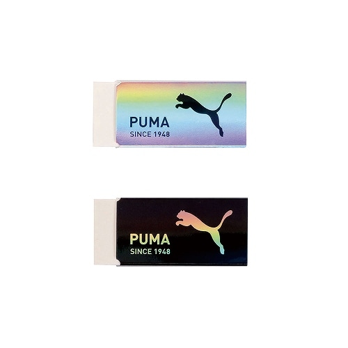 #クツワ(国内販売のみ） 筆記関連小物 PUMA･ホログラム消しゴム  シルバー＆黒 PM603