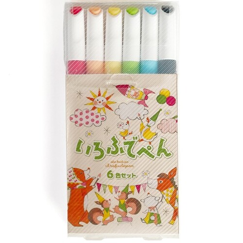 #コクヨ 筆ペン いろふでぺん  6色セット KE-AC45-6