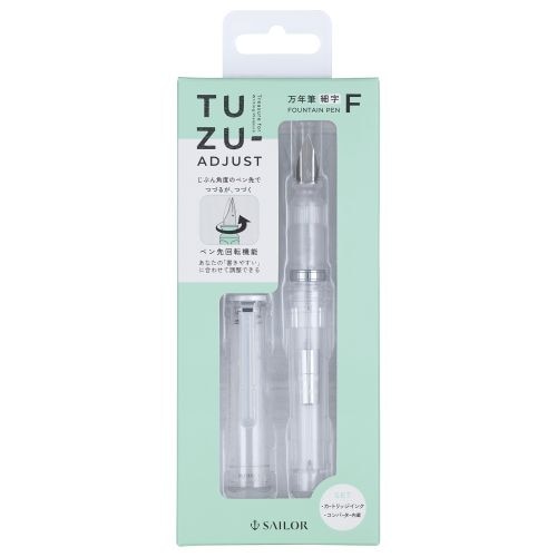 #セーラー万年筆 万年筆 TUZU ADJUST 万年筆セルフGlassy  細字 クリスタルホワイト 120561201