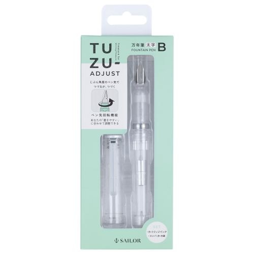 #セーラー万年筆 万年筆 TUZU ADJUST 万年筆セルフGlassy  太字 クリスタルホワイト 120561601