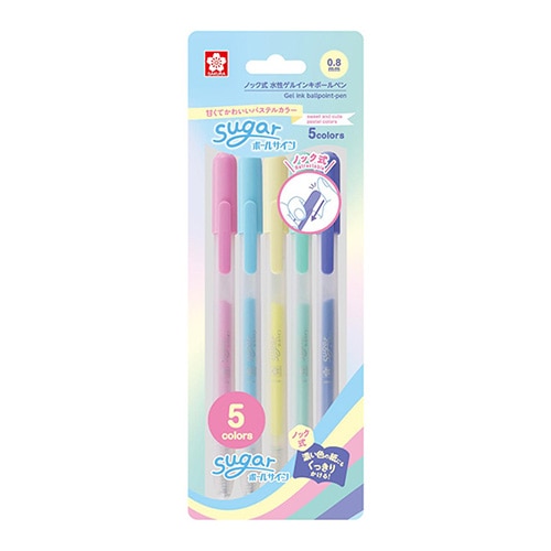 #サクラクレパス ボールペン ボールサインシュガーノック 5色セット 5色セット GBRA208SZ-5