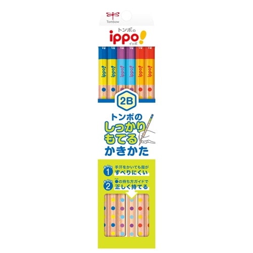 #トンボ鉛筆 しっかりもてるかきかたえんぴつ　六角軸 硬度2B KB-KG01-2B