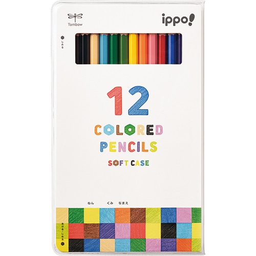 #トンボ鉛筆 鉛筆 ソフトケース入色鉛筆六角軸  D柄 CY-KD0112C