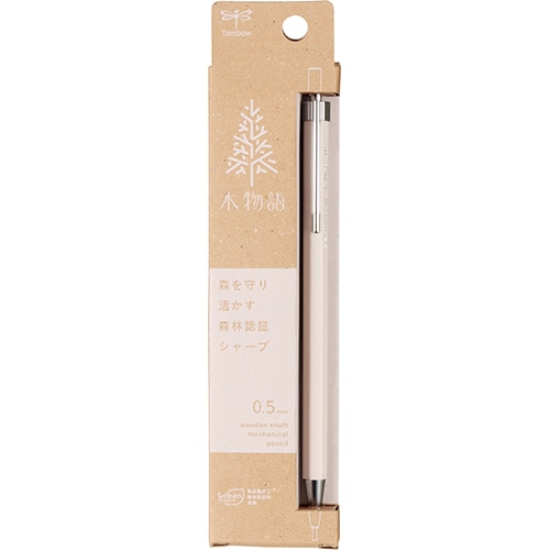 #トンボ鉛筆 シャープペンシル 木物語  0.5mm ホワイト DHA-151B