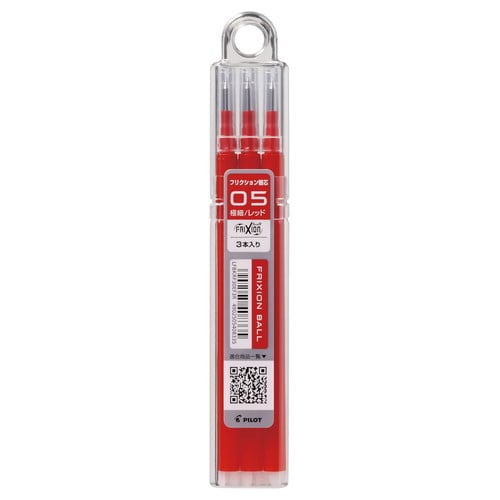#パイロットコーポレーション(国内販売のみ） フリクション フリクションボール用替芯 3本セット 05 0.5mm レッド LFBKRF30EF3R