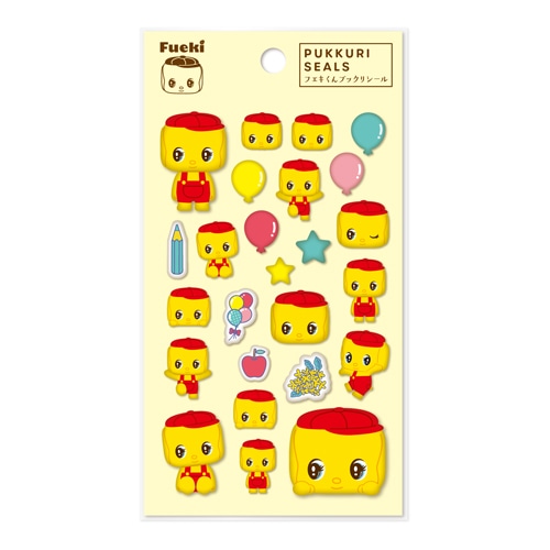 #不易糊工業(国内販売のみ） シール フエキくんぷっくりシール 25枚入･厚み2mm 2柄 CFSP2