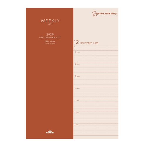 #レイメイ藤井 ダイアリー 26SNダイアリー レフト 12月はじまり  RFDR2678