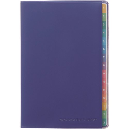 #レイメイ藤井 ダイアリー 26カラーインデックスダイアリー 12月はじまり ネイビー RFD2632K